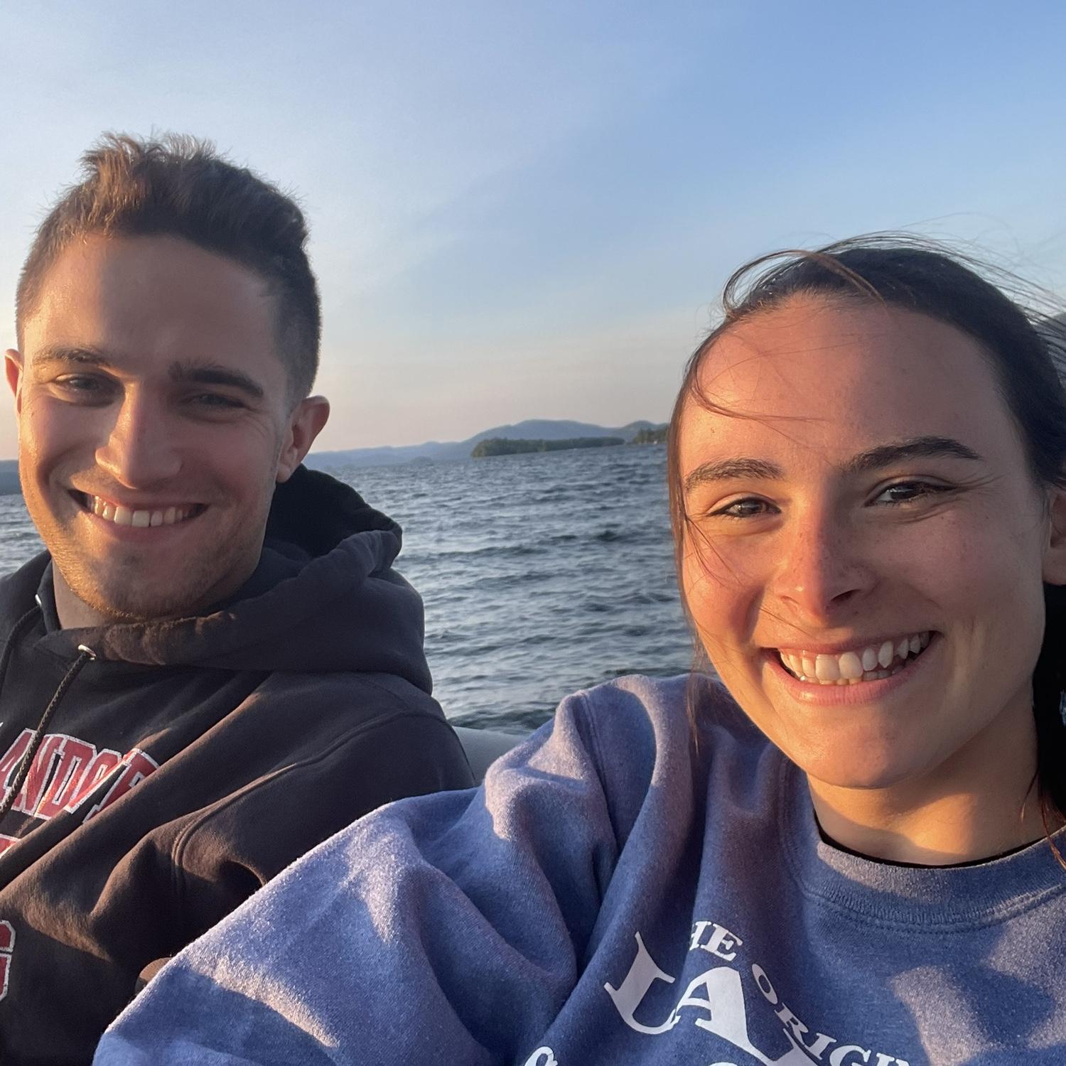 First time meeting extended family at Lake George.