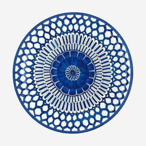 Bleus d'Ailleurs round tray, large model
