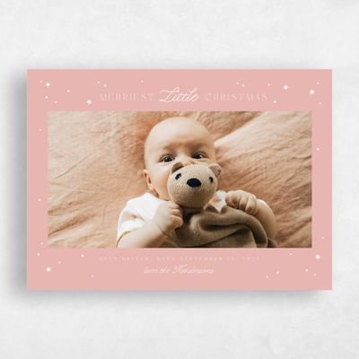 Dusty Peach, Orange Holiday Card - Carina