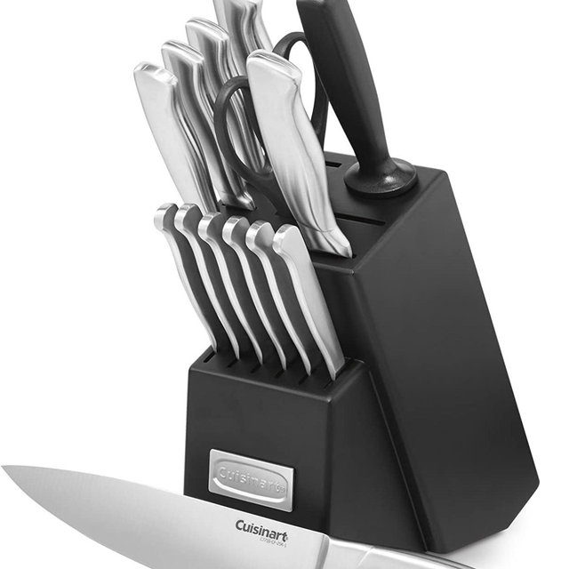 Cuisinart Stainless Steel Hollow Handle 15-Piece Cutlery Block Set