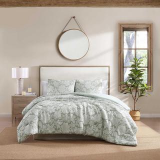 Redding Floral Spandex Matelassé Jacquard 3-Piece Duvet Cover Set