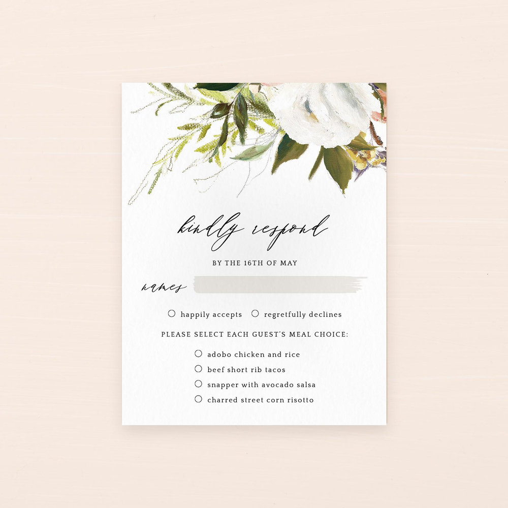 Octavia Elopement | White | Zola Wedding Invitations