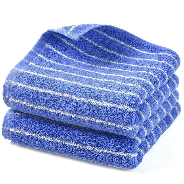 Jacquotha Hand Towels for Bathroom Blue Striped - 2-Piece Premium Quick Drying Towels for Pool Spa Workout, Stylish Compact for Hand Face Hair, 14” x 29”