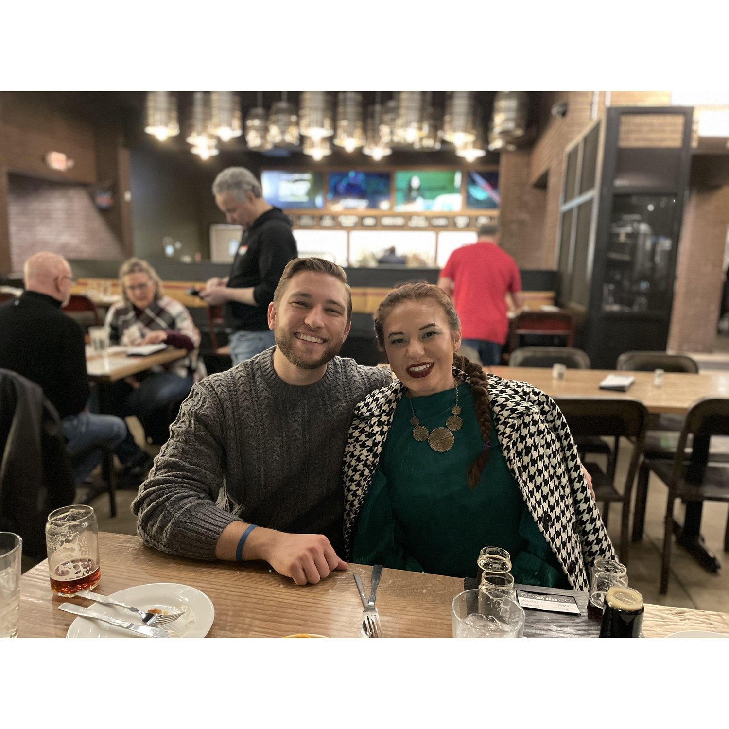 Having a beer before going to a play in Cleveland