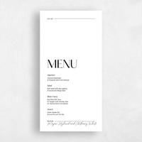 White Wedding Menu - Vitoria