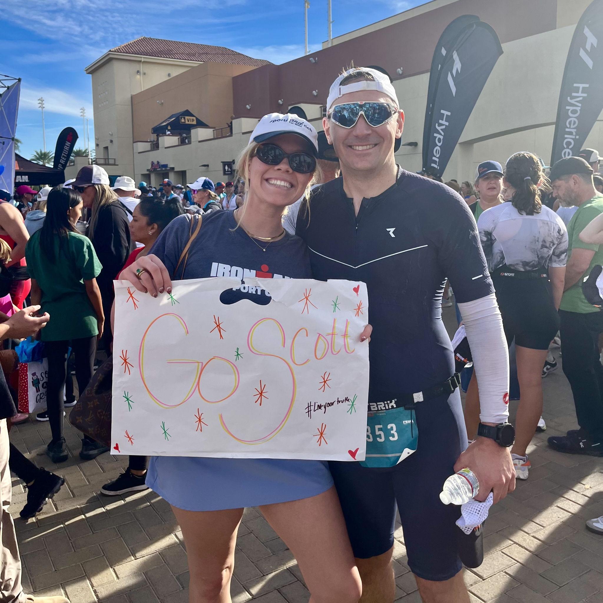 Shelby being a triathlon girlfriend!!