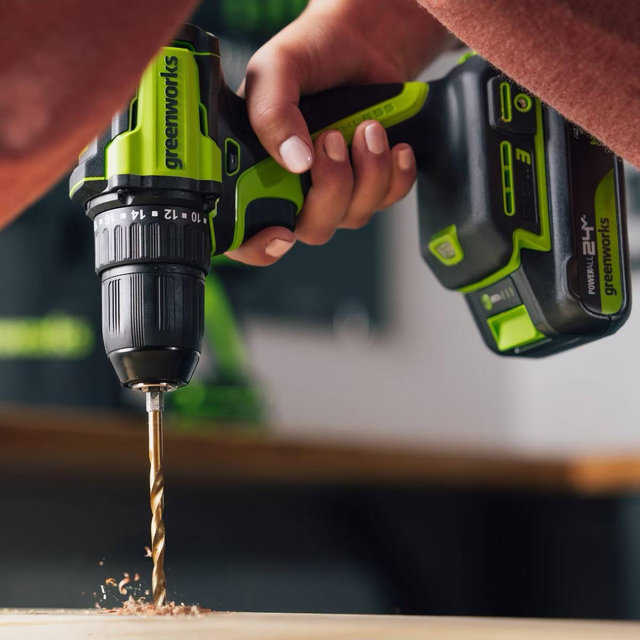 Greenworks POWERALL 24V Cordless Brushless Drill/Driver with 2Ah Battery and Charger