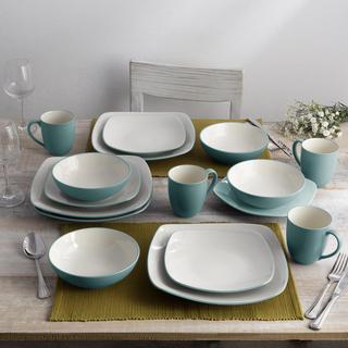 Colorwave Square 16-Piece Dinnerware Set, Service for 4