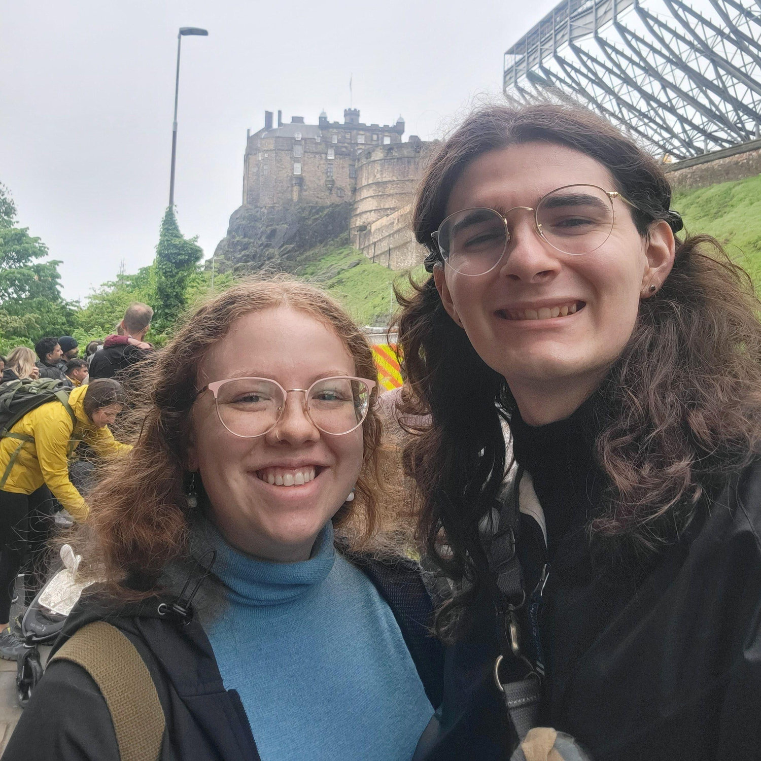 Outside Edinburgh Castle in Edinburgh, Scotland