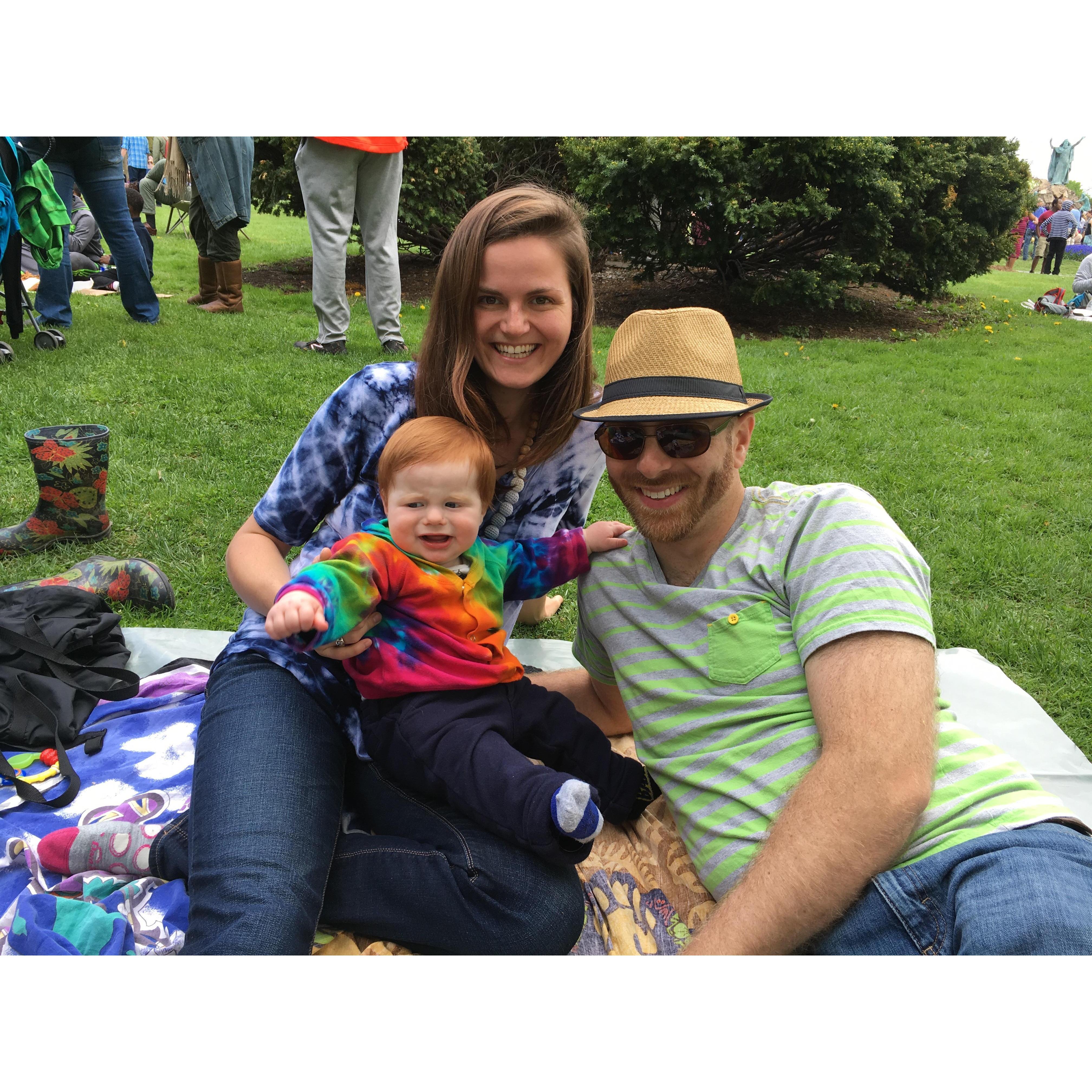 First mothers day at Tulip Fest. Zeke is cranky cause I'm trying to make him sit still for a picture.