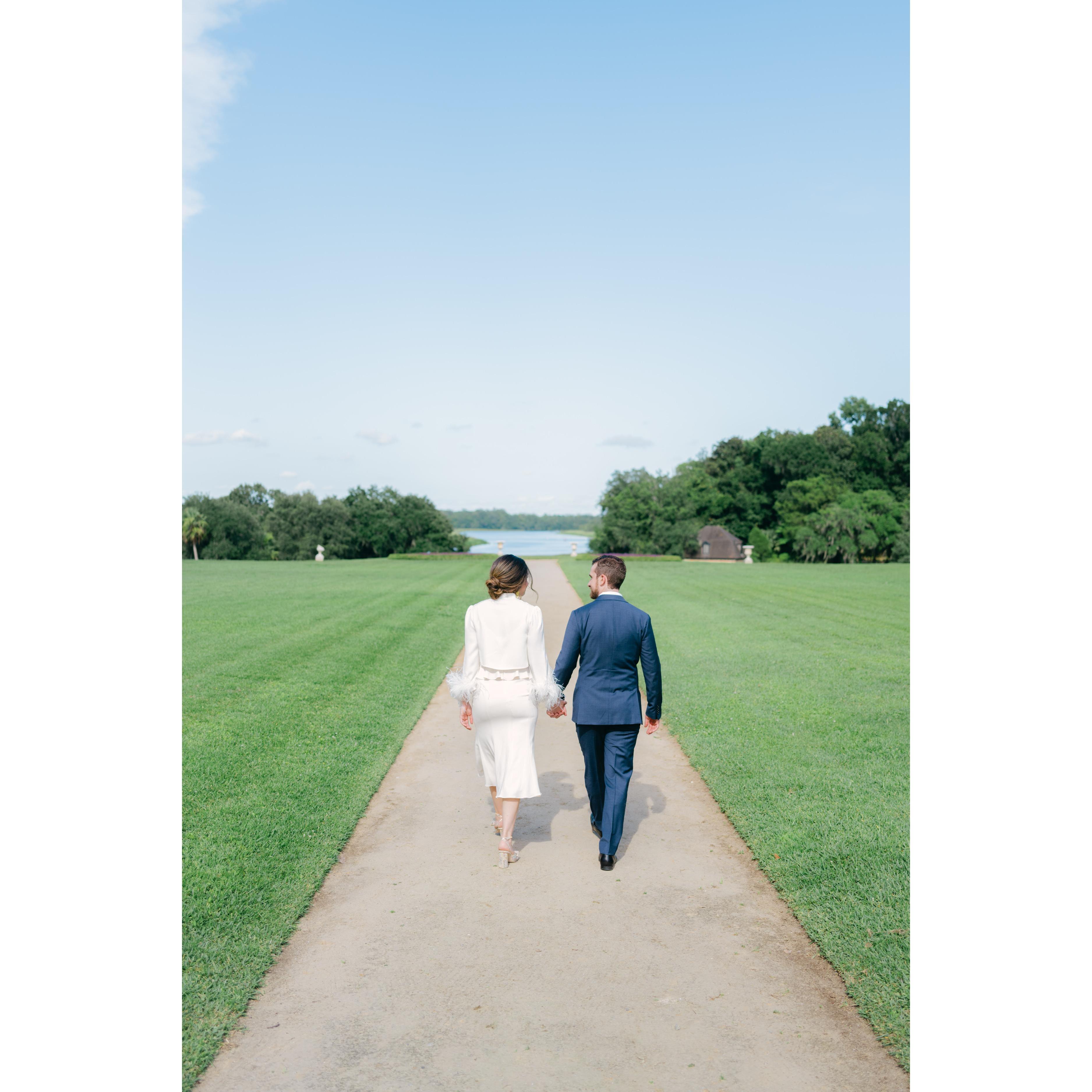 We couldn't wait to say "I do". We had an intimate ceremony at the Middleton Plane in South Carolina.