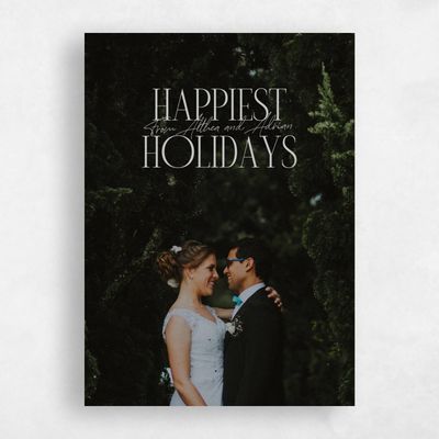 Grey Holiday Card - Riverstone