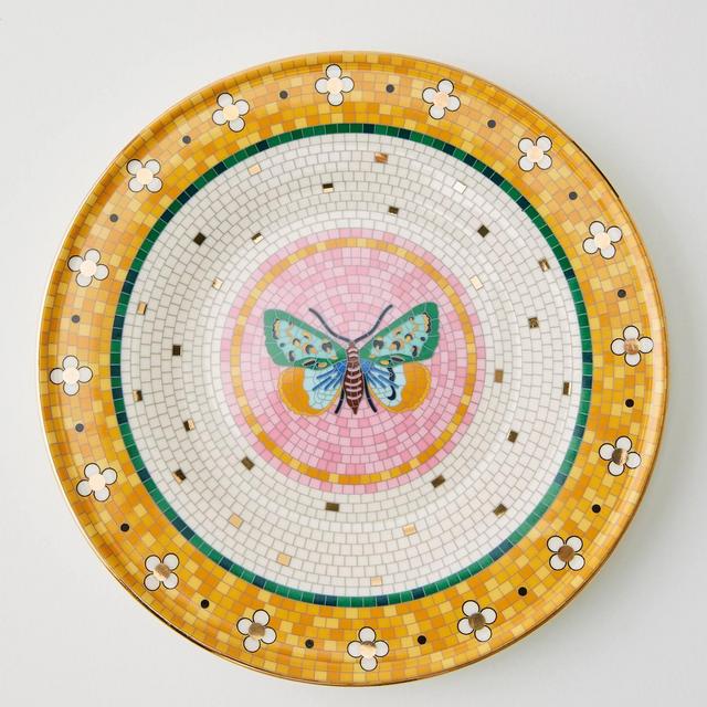 Garden Tile Dessert Plate (Butterfly)