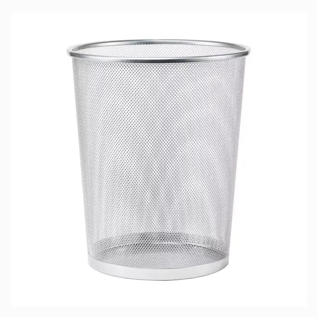 Simply Essential™ Mesh Metal 6-Gallon Wastebasket in Silver
