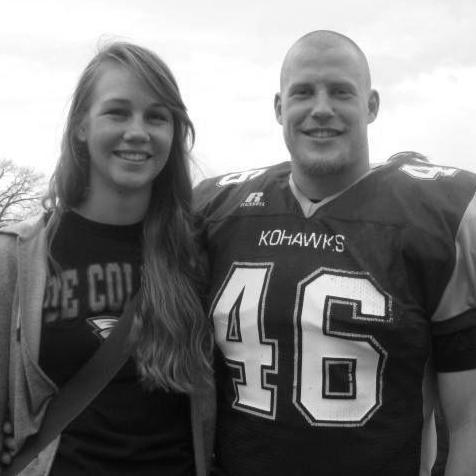 Senior year of college after one of Zach's football games.