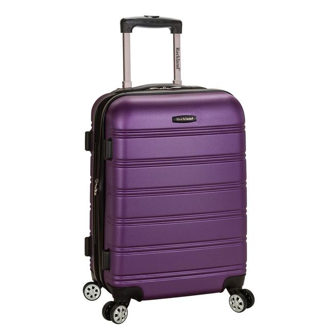 Rockland Melbourne Hardside Expandable Spinner Wheel Luggage, Purple