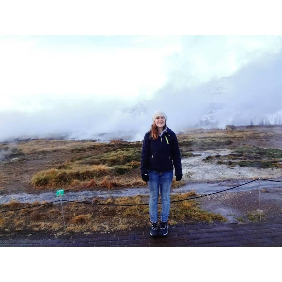 A photo of Sharyn on her first trip to Iceland (taken by Magnús) 2014
