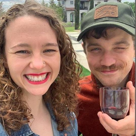 Sipping wine and playing games out in Fredericksburg.