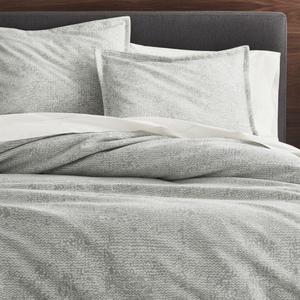 Brice Grey Patterned Standard Pillow Shams