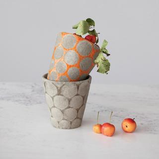 Polka Dotted Terracotta Planter