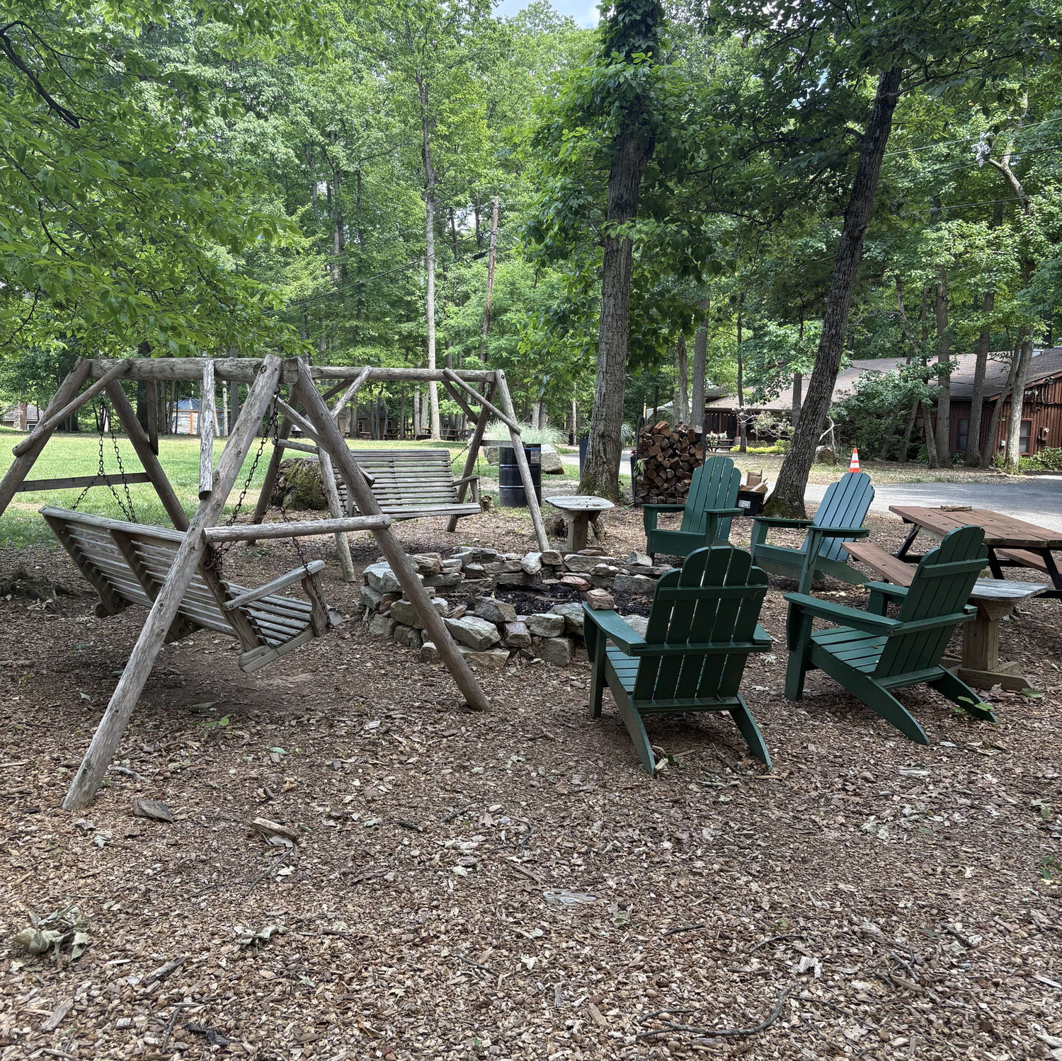 One of the several fire pits, perfect for hanging out and roasting marshmallows!