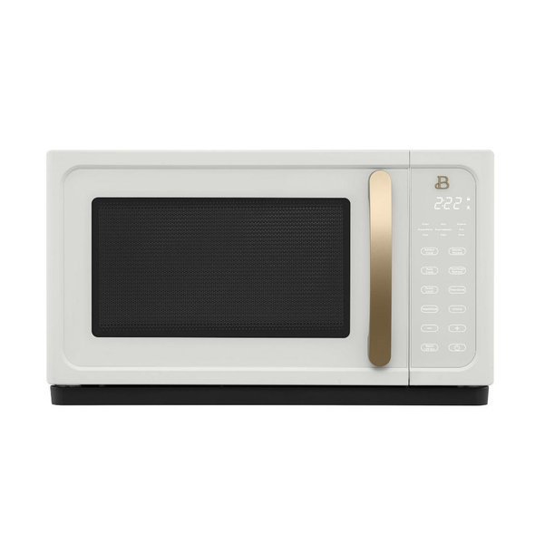 Beautiful 1.1 Cu ft 1000 Watt, Sensor Microwave Oven, White Icing by Drew Barrymore, New