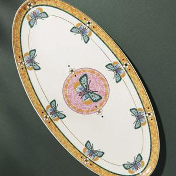 The Bistro Tile Stoneware Platter: Garden Edition