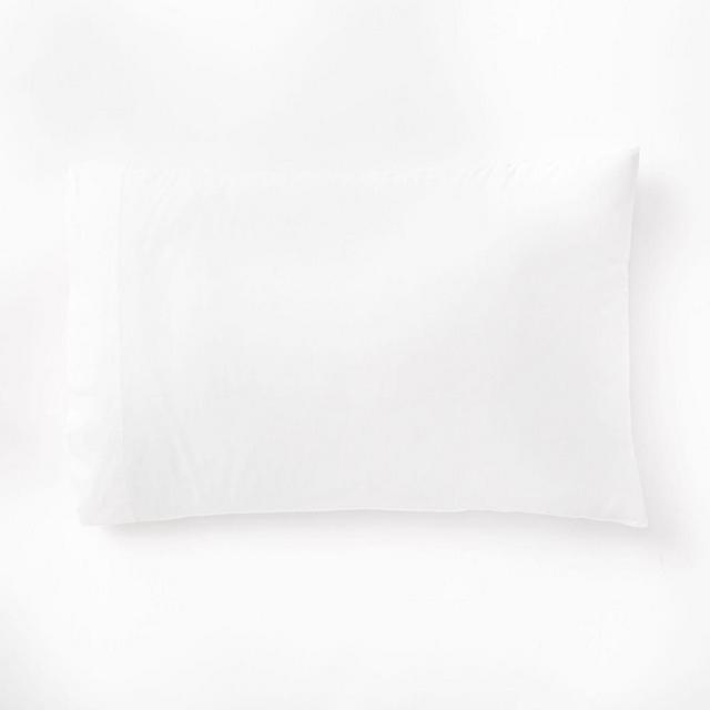 Organic Washed Cotton Standard Pillow Case, Set of 2, Stone White