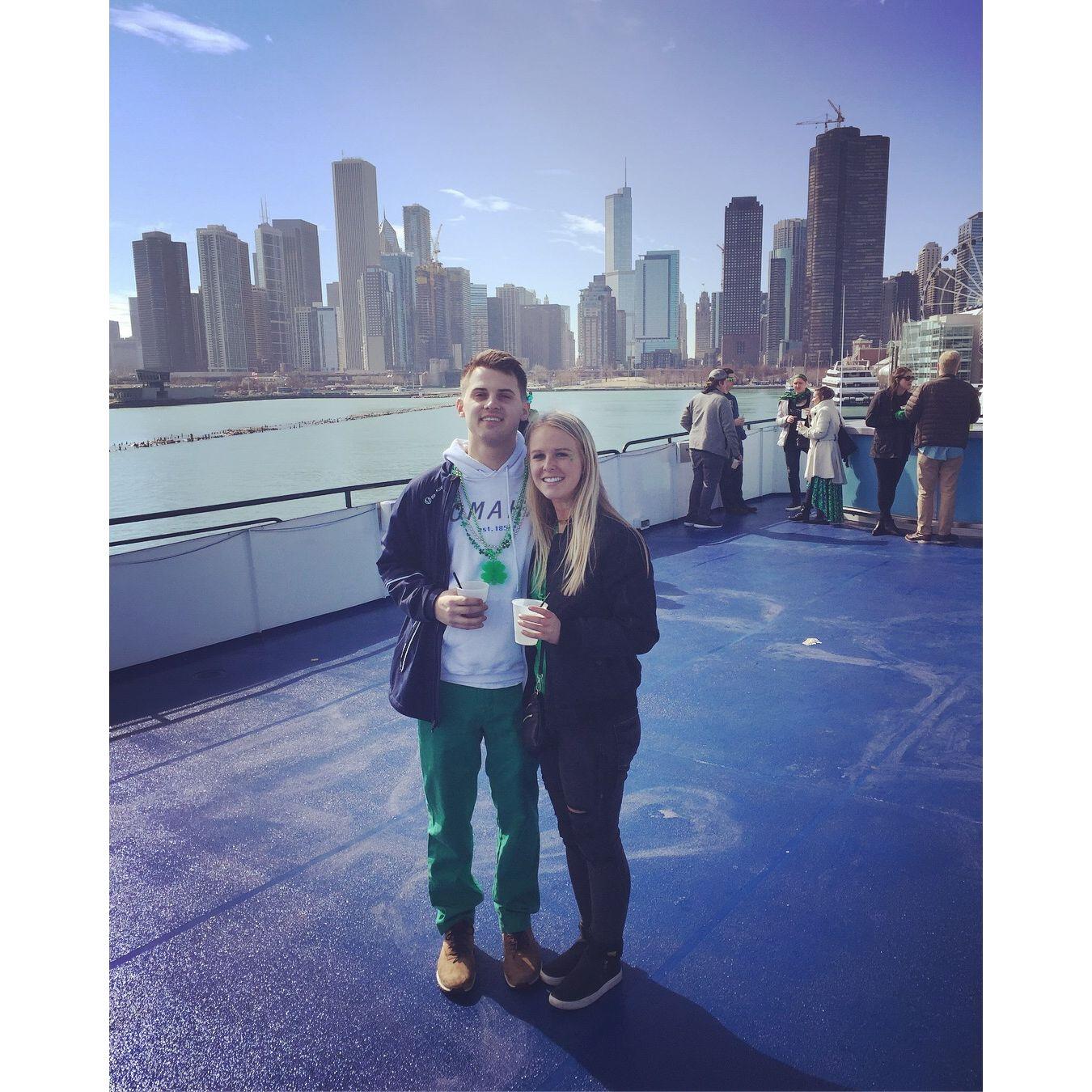 Taking in the views of Chicago, IL.