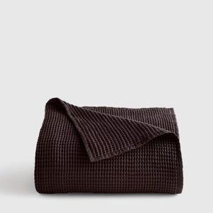 Quince Organic Waffle Bed Blanket in Espresso - King Size