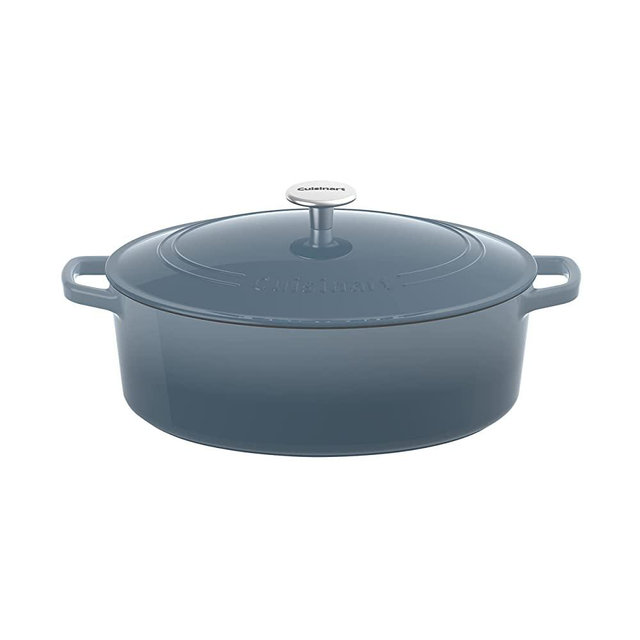 Cuisinart 7 Quart. Oval Cast Iron Casserole, Gradient Navy