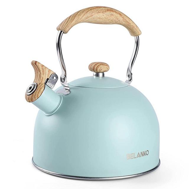 Oggi Tea Kettle with Bamboo Handle - Warm Gray - 85 oz