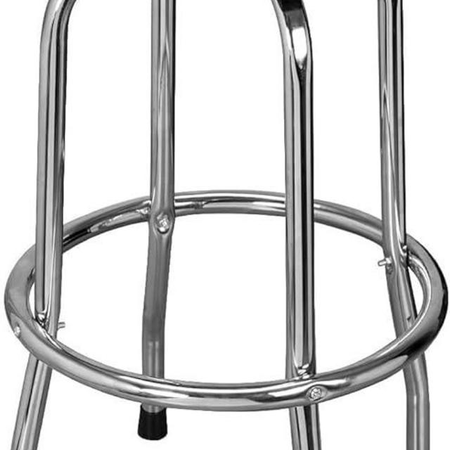 BIG RED ATRP6185B-2 Swivel Bar Stool: Padded Garage/Shop Seat with Chrome Plated Legs, Black