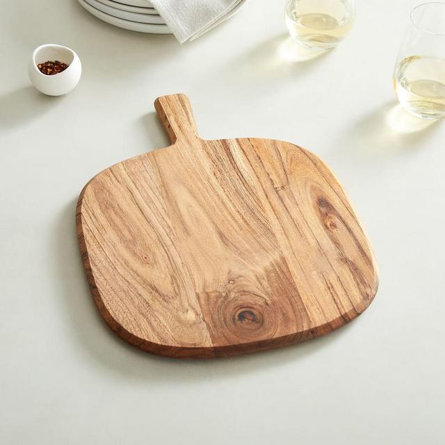 Small Wooden Pizza Paddle, Natural, Round