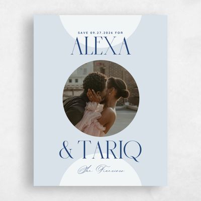 Blue Whisper Wedding Save the Date - Seibel Portrait