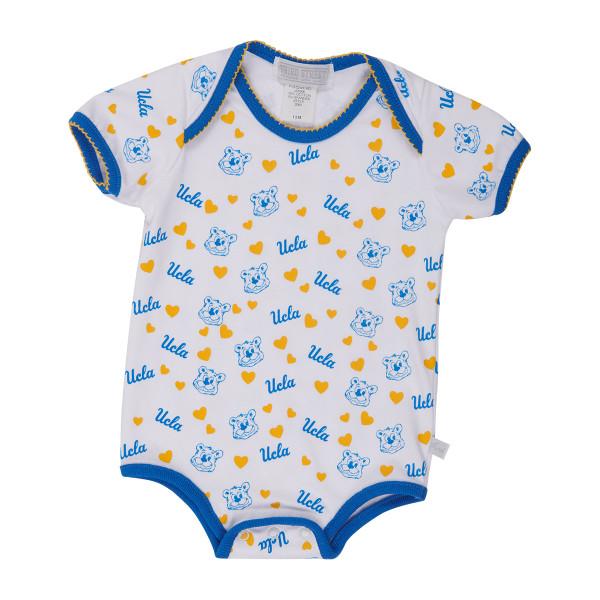 UCLA Infant Retro Joe and Hearts Romper
