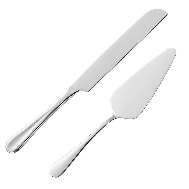 ERVILO Cake Serving Set, Cake Pie Pastry Servers, Stainless steel Cake Knife and Server Set Perfect For Birthday, Wedding, Parties and Events