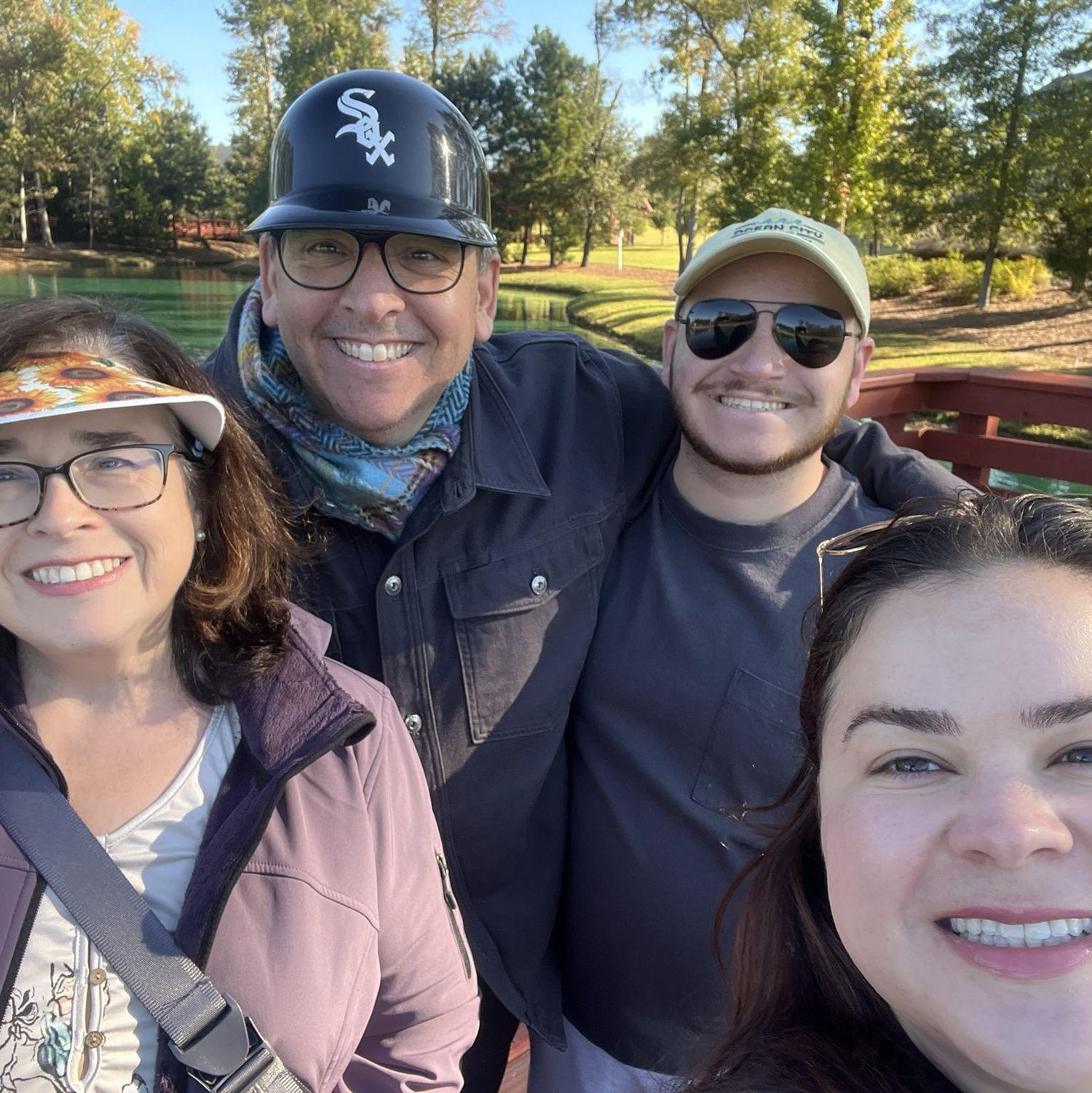 Melissa and Nestor visiting Wendell Falls