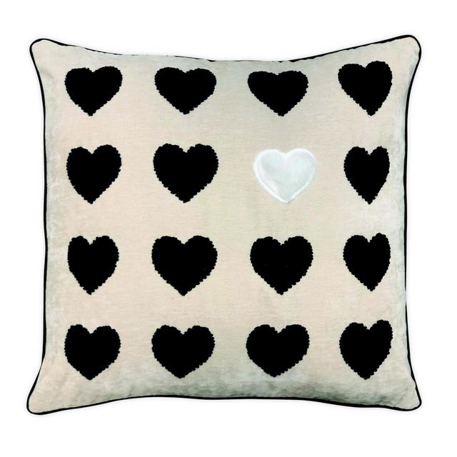 Pop of Heart Square Throw Pillow