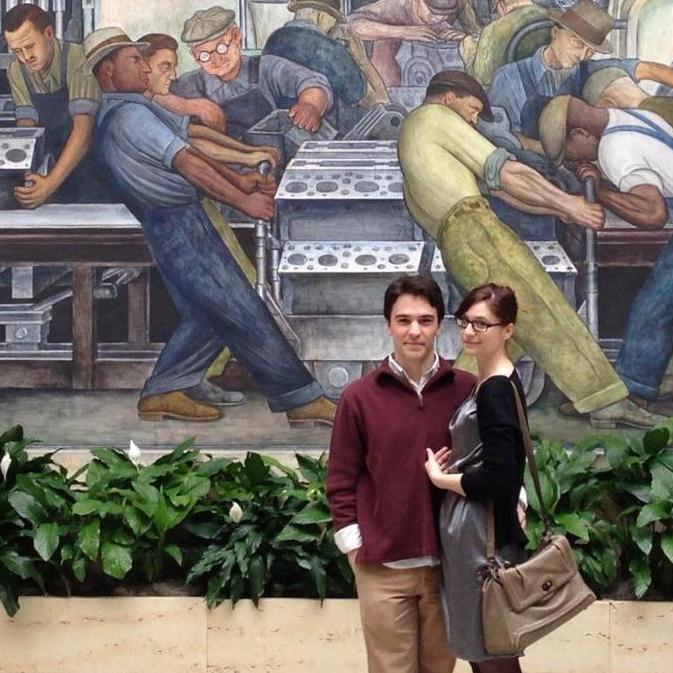 Our very first picture together, April 2013 at the Detroit Institute of Arts. Lookit dem punims!