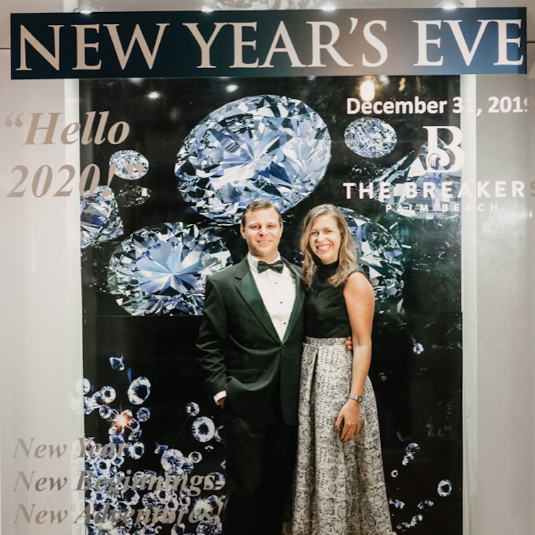Ringing in the New Year at the Breakers Ball.
