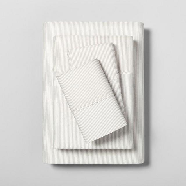 Sheet Set Organic Printed Microstripe - Hearth & Hand™ with Magnolia