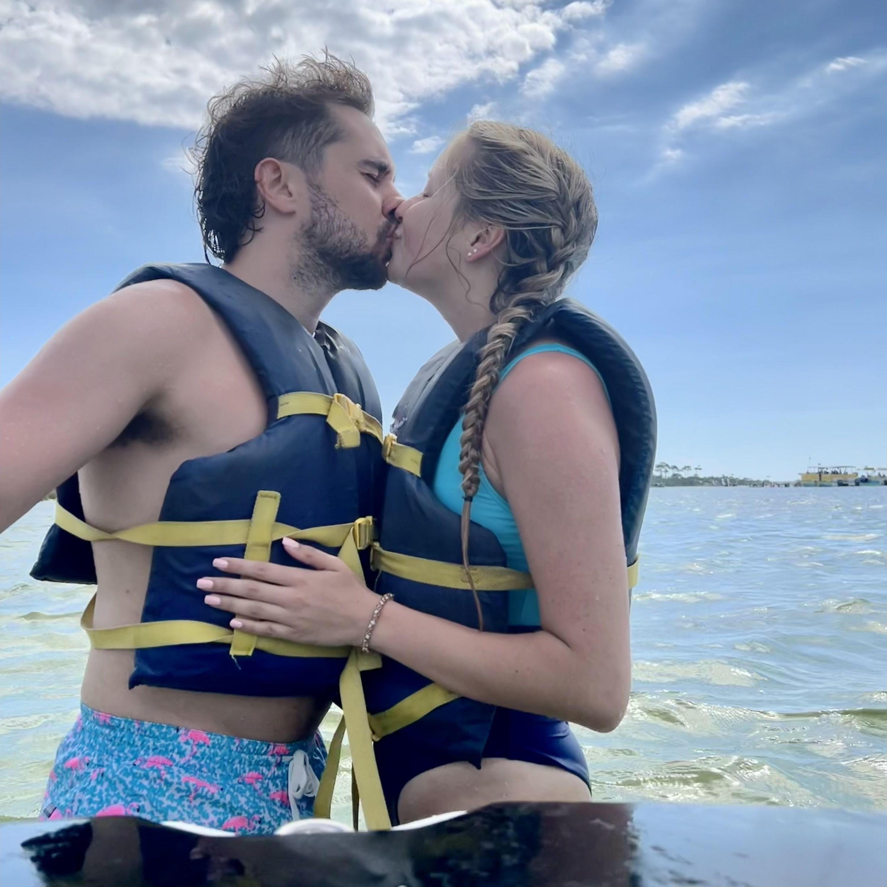 First vacation together in Destin, FL. (it rained the entire week... this was our only day we could go out and enjoy the sunshine). May 2022