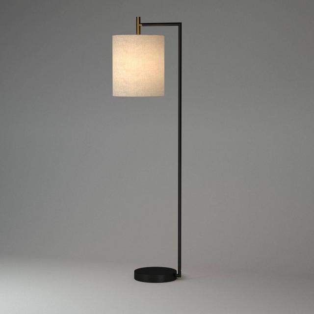 LED Fabric Lantern Floor Lamp Black (Includes Energy Efficient Light Bulb)- Project 62™