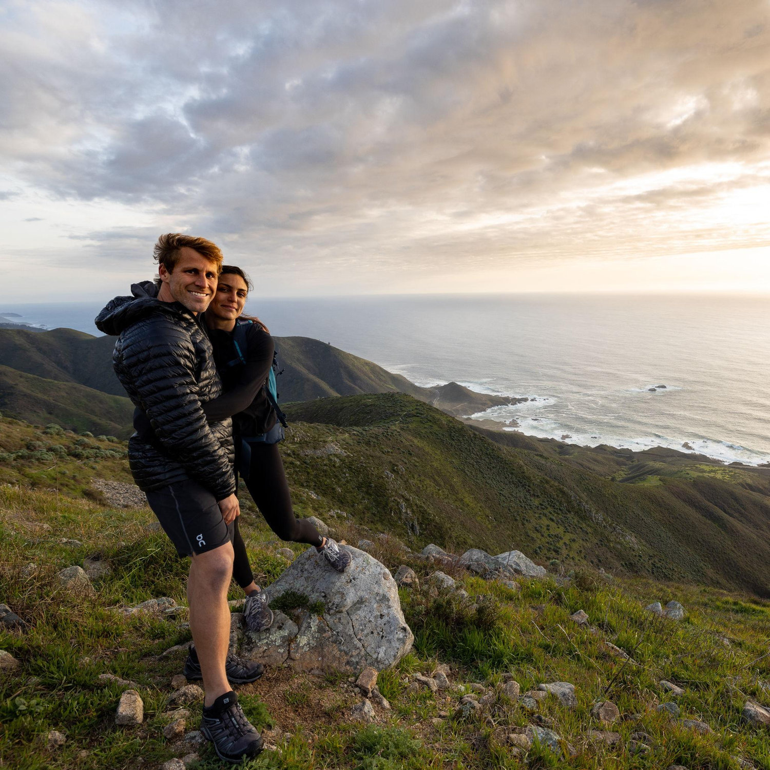 Hiking/running in Garrapata State Park - one of our first dates