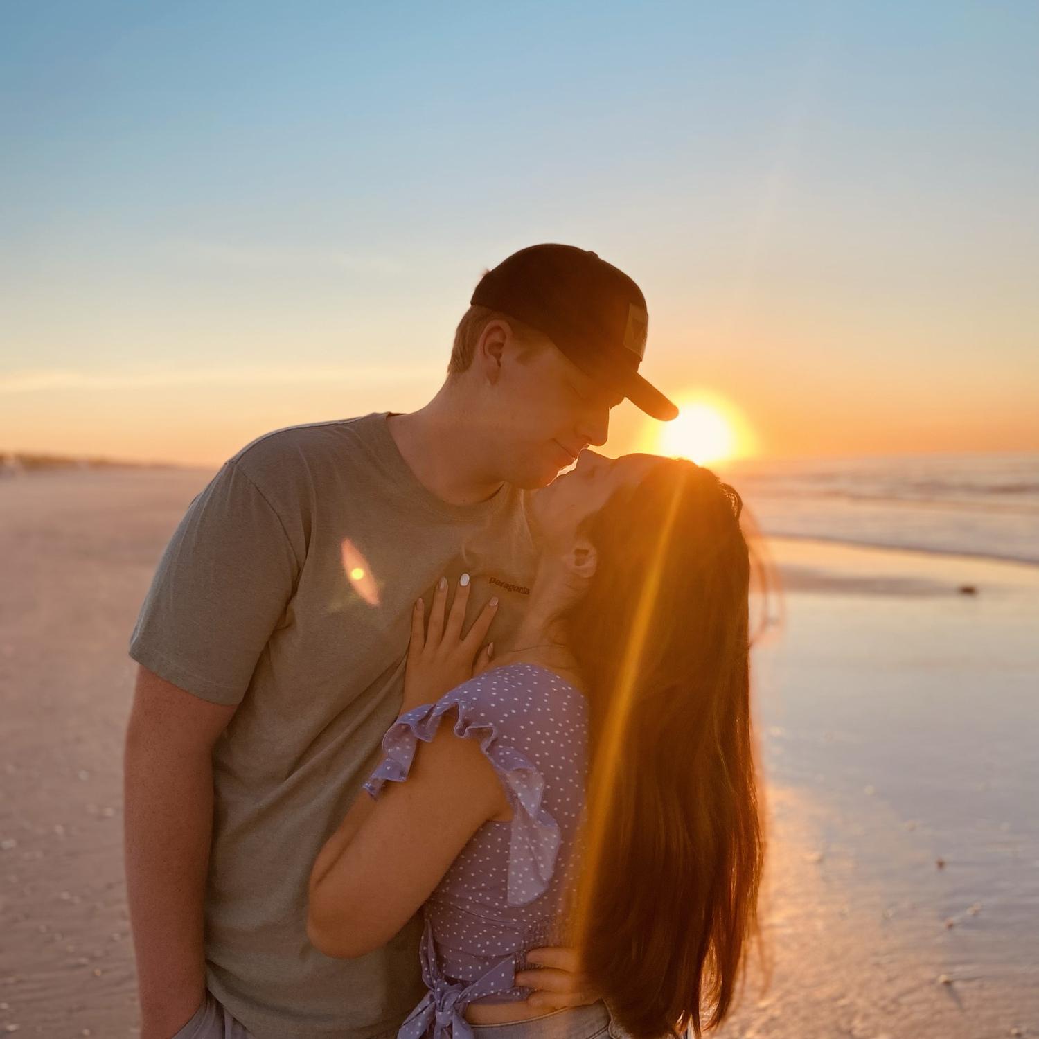 The beach at sunrise