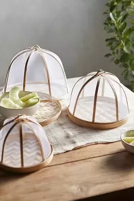 Herringbone Bamboo Food Cover