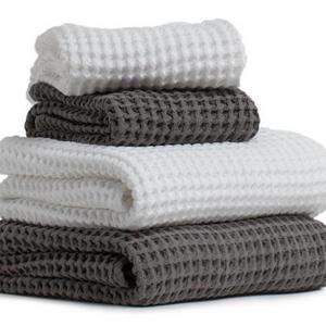 Waffle Towels, White