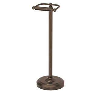 Gatco 1436BZ Toilet Paper Holder Stand, Bronze Finish, Freestanding Bathroom Floor Stand, Weighted Base