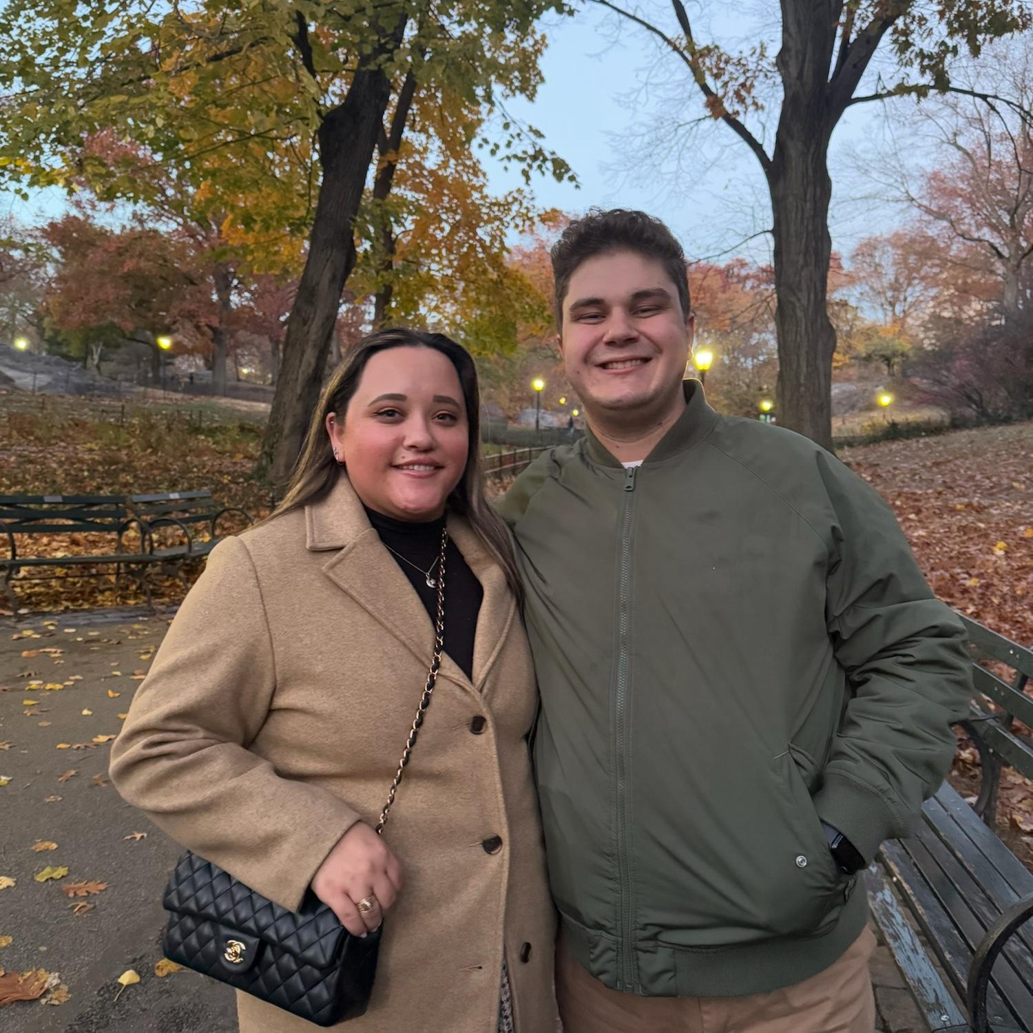 Caitlyn and Jaxon in Central Park during their New York trip in November 2024!